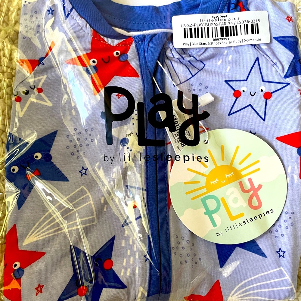 Little Sleepies Stars and Stripes Shorty
